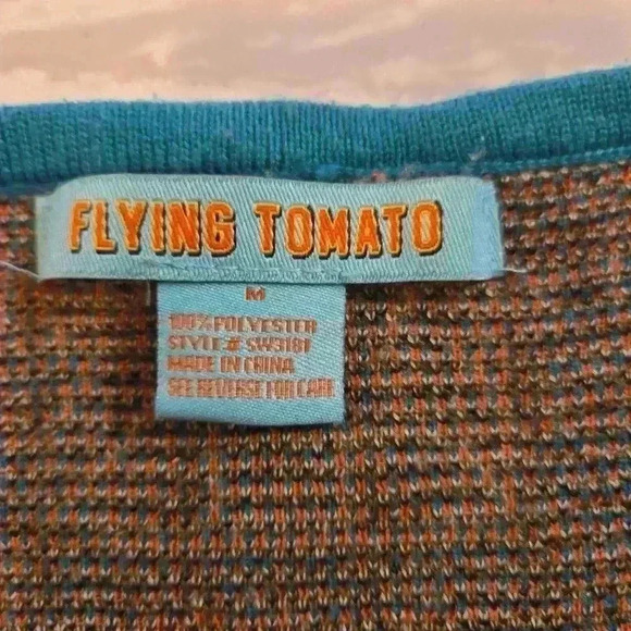 Flying Tomato Knit Stretch Dress Cream Black Size Medium - Picture 12 of 13